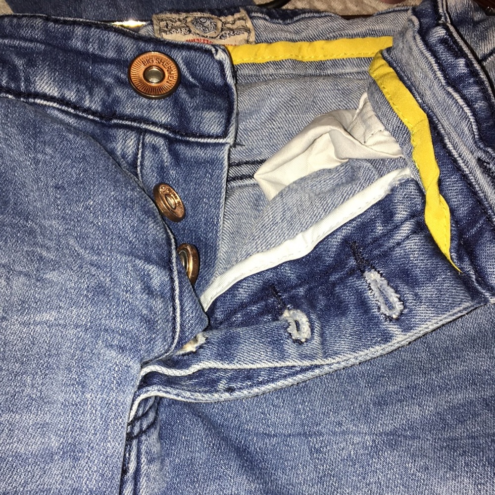 Big Sherman Men's Blue Jeans Size 32/30 Skinny Straight Leg Slim Fit Casual - Picture 7 of 12